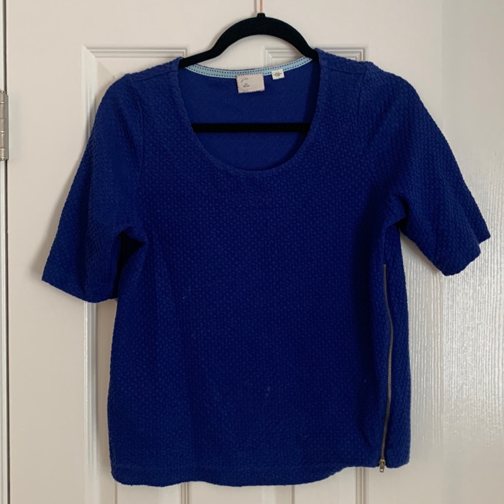 Blue cotton dress tee